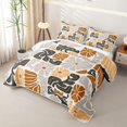 thumbnail image 3 of Homewish Gray Brown Boho Twin Quilt Set,Vintage Daisy Floral Twin Coverlet Set,2 Pieces, 3 of 7