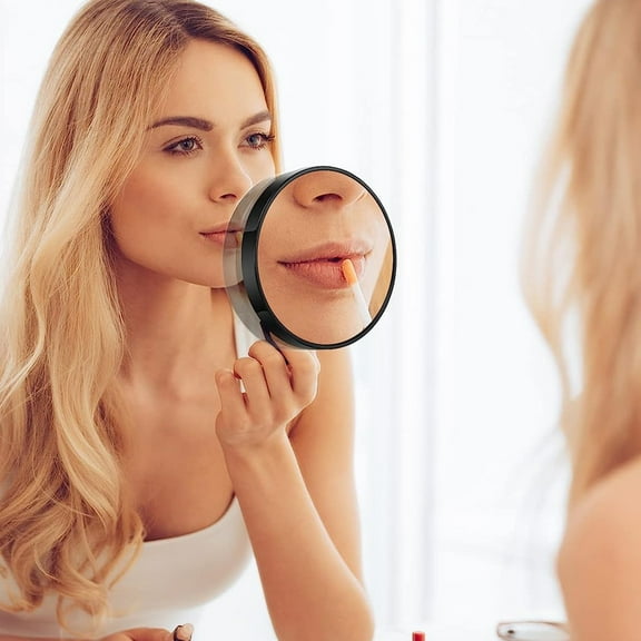 1 Set Magnifying Mirror with Suction Cup And Tweezer,Clear Small Makeup Shaving Mirror