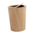 thumbnail image 3 of Lipstore Wood Trash Can Garbage Bin Modern Garbage Can for Household Kitchen Bathroom Wood Color, 3 of 8