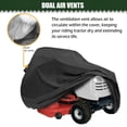 thumbnail image 4 of Waterproof Lawn Mower Cover, IC ICLOVER Riding Mower Cover Heavy Duty Mildew Resistant UV Protection Tractor Covers Drawstring Universal Fits Decks up to 54" & Storage Bag - Green, 4 of 9