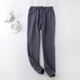 thumbnail image 2 of Xcmzpl Men's Solid Knit Sleep Pant with Pockets and Drawstring Elastic Waist Cinch Bototm Lounge Pants Solid Baggy Loungewear, 2 of 4