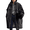 Black, variant on Women's Black Cotton Sherpa Fleece Lined Denim Long Sleeve Trucker Jacket Turndown Lapel Oversized Patchwork Multi-Pocket Long Trench Coat