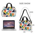 thumbnail image 3 of FORMRS 16" Laptop Bag Carrying Sleeve Case with Handle Travel Shoulder Briefcase, Red Triangles, 3 of 8