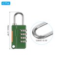 thumbnail image 2 of Security Steel Cable with 4 Digit Combination Lock, 2 Set 4.9Ft Coated Safety Wire Rope Double Loop Padlock, Green, 2 of 7