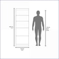 thumbnail image 6 of Classic Bookcase with 3-Tier Open Shelves & 2 Closed Doors | Stained Walnut | 41”H x 30”W x 38.25”D | Walnut | Particle Board, 6 of 8