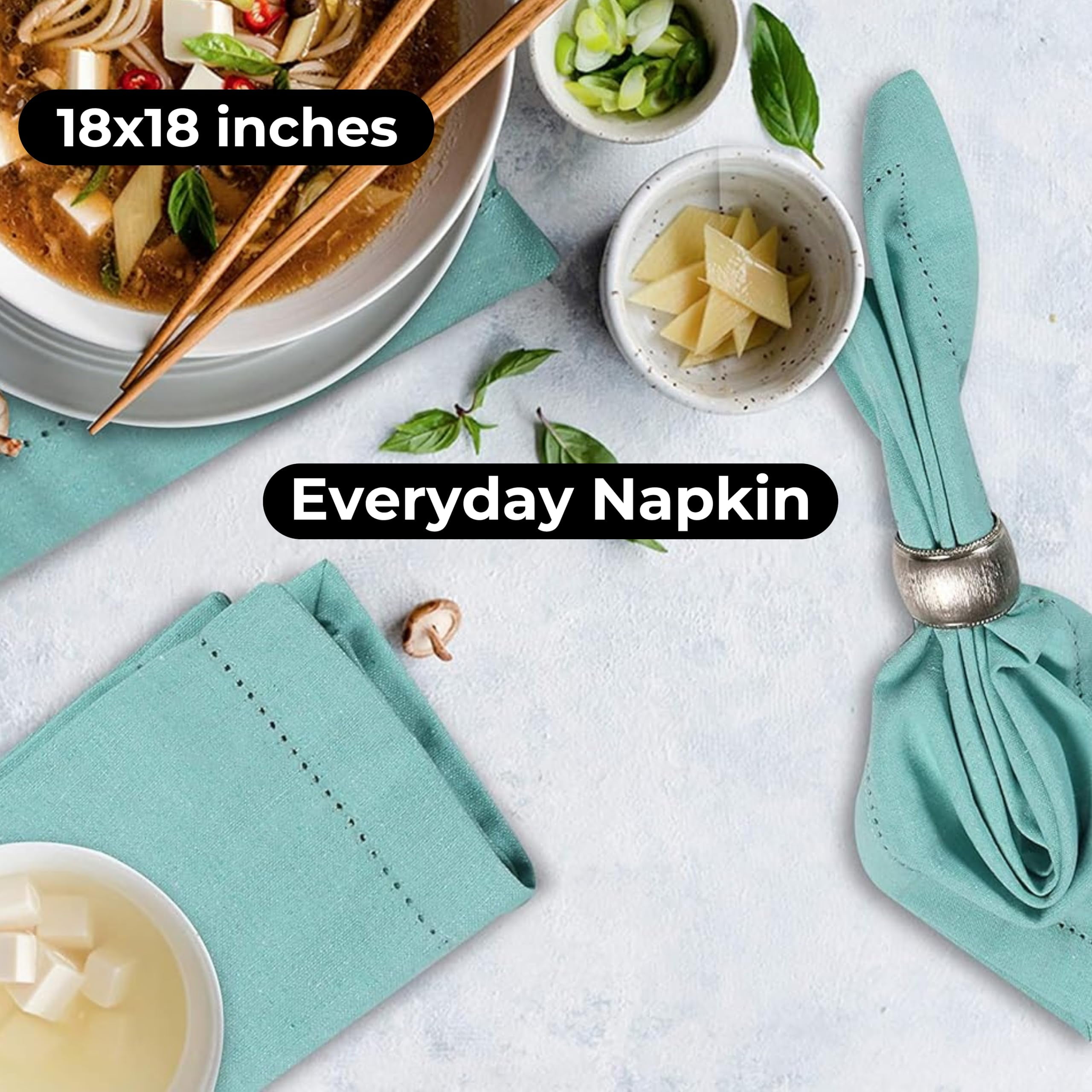 Flour Sack Cloth Napkins - Set Of 16, 100% Cotton Reusable - View #7