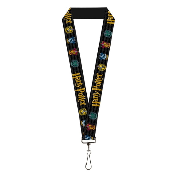 The Wizarding World of Harry Potter Lanyard, Harry Potter Hufflepuff Ravenclaw Gryffindor Slytherin Black, Elastic
