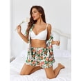 thumbnail image 2 of Ekouaer Womens Silk Pajama Sets Button Up Satin Pjs Short Sleeve 2 Piece Pj Sets Cute Lounge Sets with Chest Pocket, 2 of 6