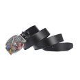 thumbnail image 3 of Cinturón de cuero de vaquero occidental Biker Gothic American Flag Cinturón Hebilla Cintura Negro Yuyangstore Cinturón de vaquero occidental, 3 of 8