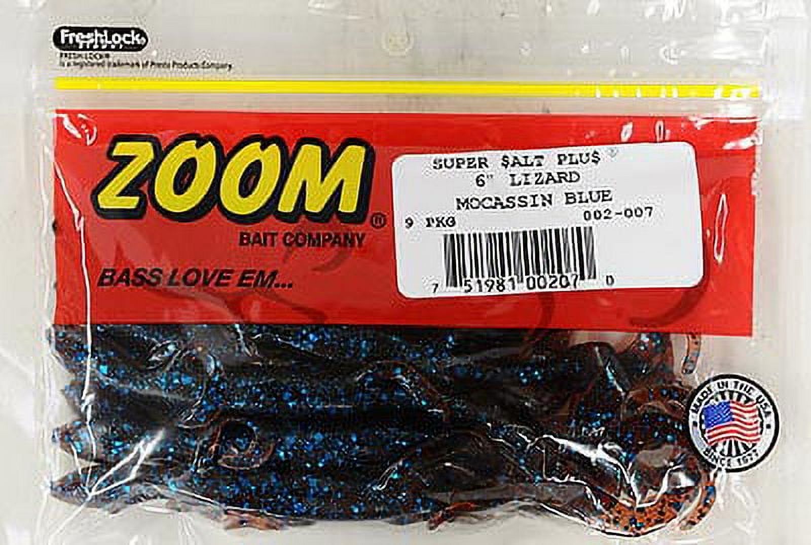 (2 pack) Zoom Lizard 6'' Moccasin Blue 9pk