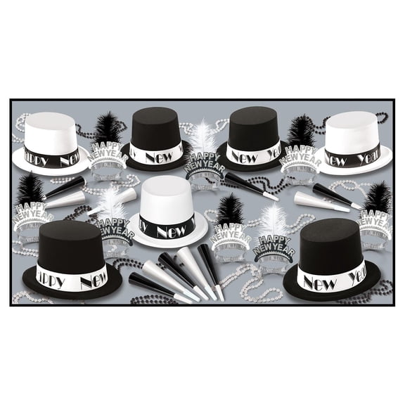 Beistle Puttin' On The Ritz New Year's Eve Party Kit for 50 People (1 Kit/Case)