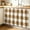 Brown, variant on Brown White Plaid Cabinet Curtain 28"Wx35"L, Dustproof Under Sink Skirt with Self Adhesive Tape, Watercolor Farmhouse Checkered Cabinet Curtain Cover for Bathroom Vanity, Kitchen Sink, Laundry Room