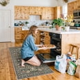 thumbnail image 7 of 3x6 Washable Hallway Area Rugs: Vintage Floral Entryway Kitchen Runner Rug Ultra Soft Anti-slip Beside Carpet Indoor Farmhouse Floor Mat For Bathroom Living Room Bedroom Durable Doormat(3x6 Green), 7 of 7