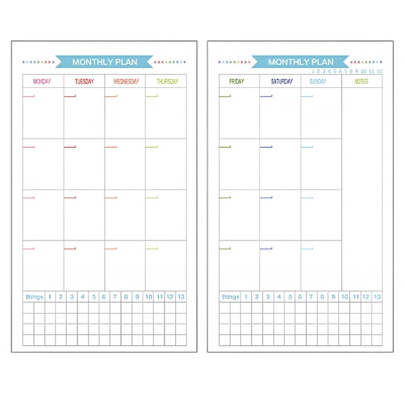 CCOCC A5 Size Paper Refills for Notebook Planner with 6 Holes Easy Insertion in Binders Assorted Color 40 Sheets