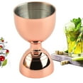 thumbnail image 1 of Jigger doble de acero inoxidable para cócteles para coctelería: herramientas de barra para medir tragos de cócteles de 2 oz/1 oz, 1 of 7