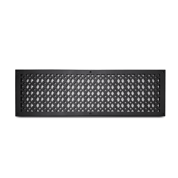 Prima Decorative Hardware, Air Return Grille, A/C, Vent Cover, 8" x 30", Cast Iron, Black