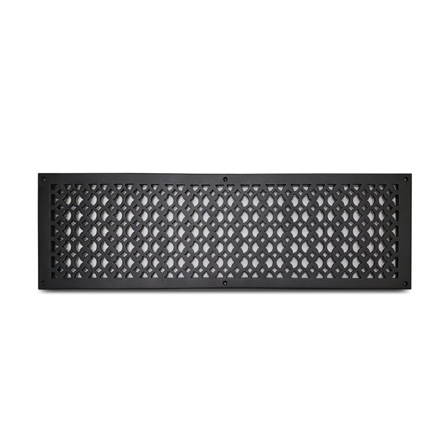 Air Return Grill 8″ x 30″ with 10″ x 32″ Faceplate – Decorative Tudor Mushroom Design HVAC Vent Cover, Cast Aluminum, Powder-Coated, Repaintable Wall Ceiling Floor Grille (VR100)