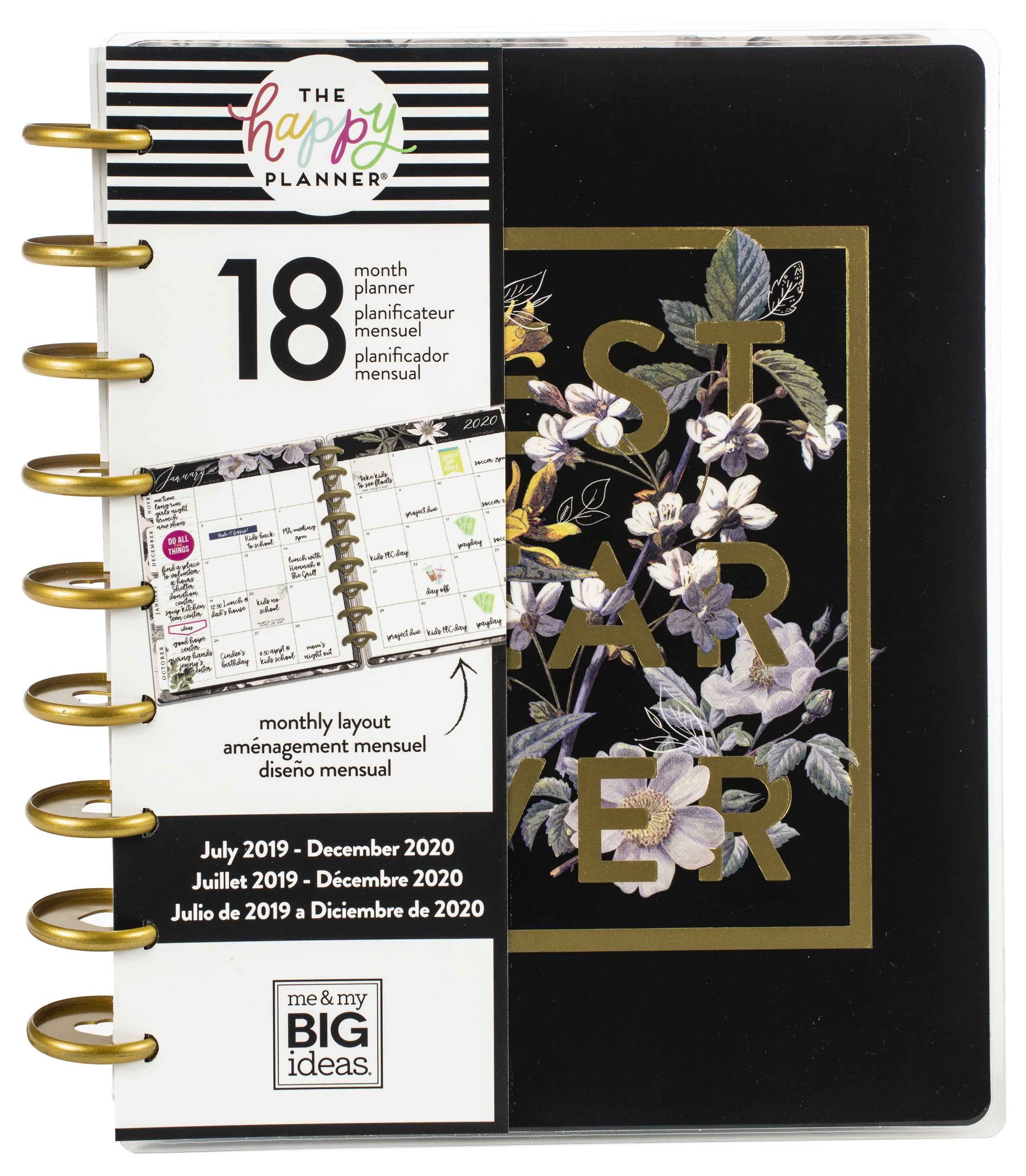 18 Mths Dated Jul19-Dec20 Vintage Botanical MAMBI The CLASSIC Happy Planner