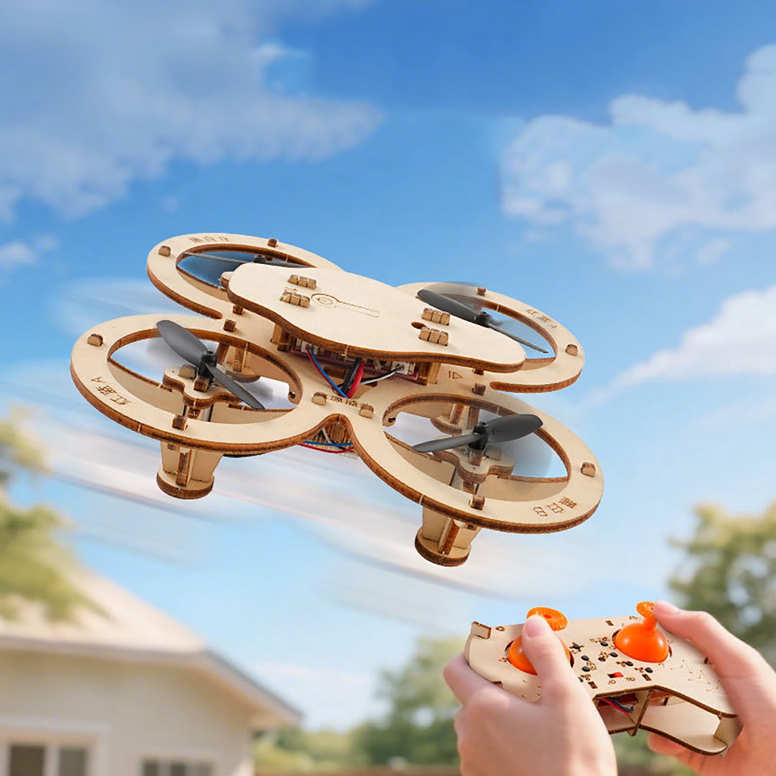 Diy Mini Wooden RC Quadcopter Building Kits for Kids or Beginner,School Educational Science Kits Remote Control for Boys and Girls and Teens(Ages 5-7, 5-9, 8-12, 10+)