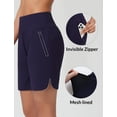 thumbnail image 2 of baleaf Women's 7'' Swim Board Shorts with Zipper Pockets High Waisted Tummy Control Long Beach Swimming Shorts UPF 50+ Quick Dry Modest Swimsuits Bottoms Navy Blue XL, 2 of 7