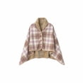 thumbnail image 2 of Fwttom Facecloth Cover Blanket Shawl Blanket Colorblocking Cover Blanket Nap Blanket, 2 of 6