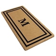 thumbnail image 3 of Heavy Duty Coir Door Mat Thin Double Picture Frame, Monogram M - Black 36" x 72", 3 of 5