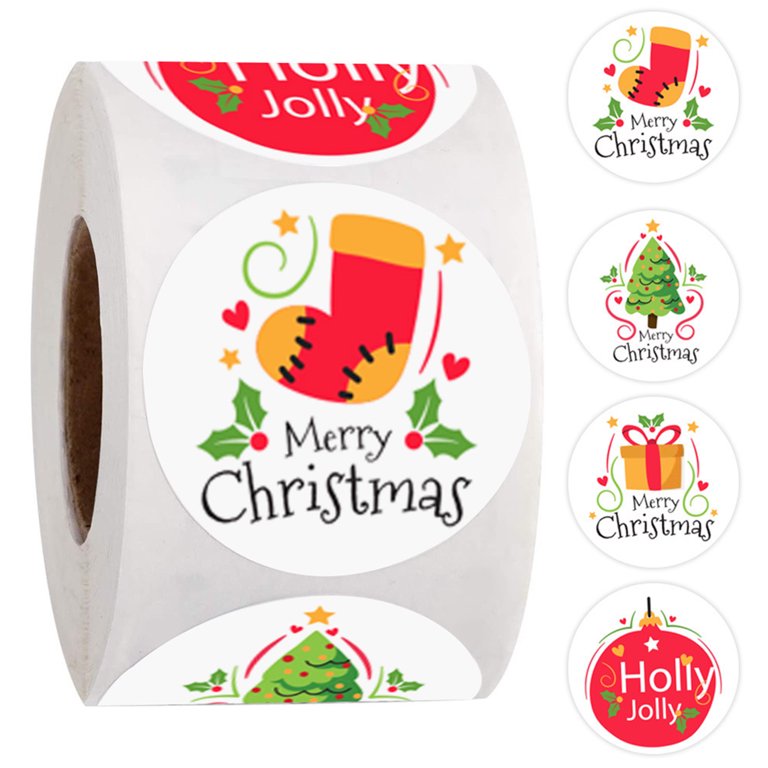 Pink Snowflake Christmas Stickers - 200 Adhesive Seals For Cards, Envelopes & Boxes (1 Inch) - Festive Holiday Decals