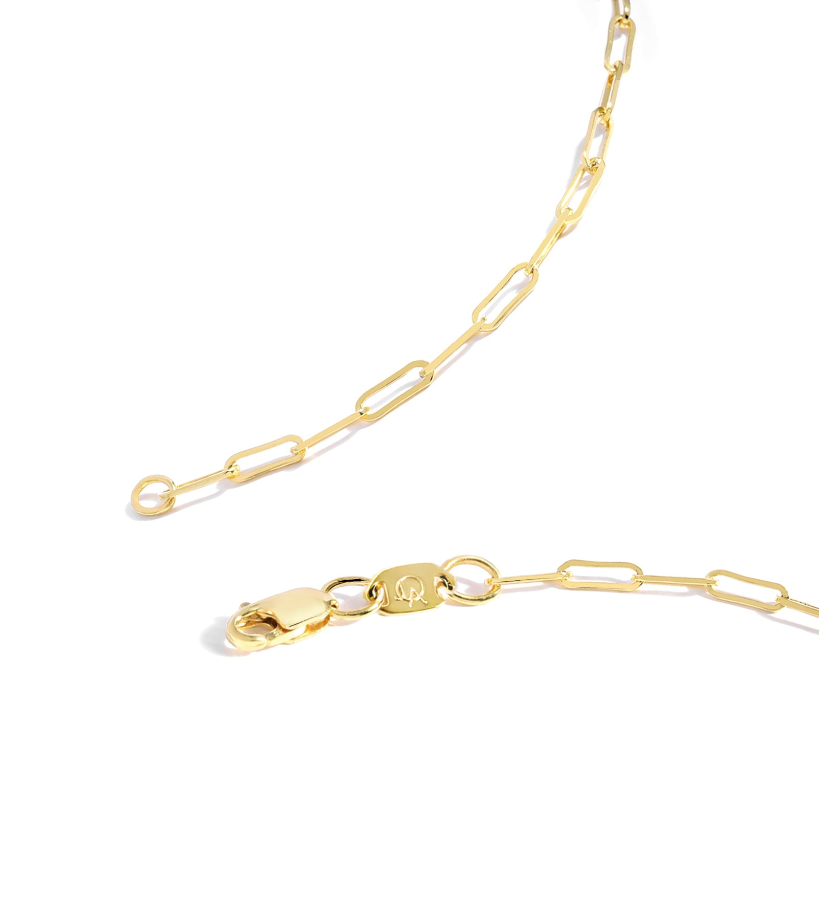 Jewelry Atelier Gold Chain Necklace Collection - 14K Solid Yellow Gold Filled Paper Clip Link Chain Necklaces for Women and Men with Different Sizes (2.0mm, 2.5mm)