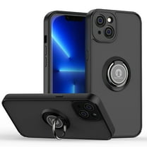for iPhone 13 Mini 5.4" Case, Protective Matte Back Case Magnetic For Car Mount with 360° Rotatable Ring Holder Kickstand Shockproof Protective Cover For iPhone 13 Mini,
H