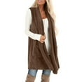 thumbnail image 3 of Womens Sleeveless Vest With Pockets Lapel Open Front Cardigan Sweater Fuzzy Jacket Coat 3x Sweaters for Women Long Cardigans for Women Knit Cardigan Outfits for Women Netted Cardigan Button down, 3 of 7