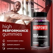 (3 Pack) ManPower Gummies, Official ManPower ME Gummies, All Natural Supplement To Support Extreme Stamina and Overall Wellness, Premium Gummy Reviews (180 Gummies)