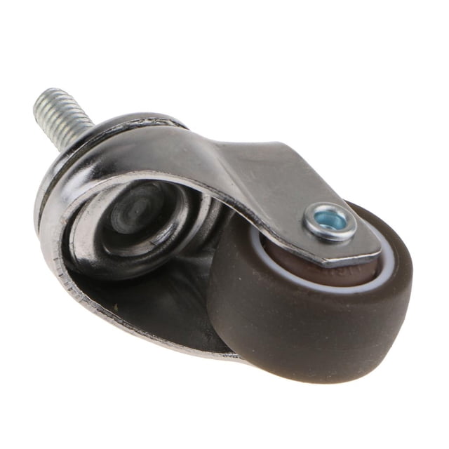 S SERENABLE 1" 25mm Steel Threaded Stem TPR Rubber Caster for Cart Trolley Furniture 1 Inch