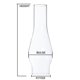 thumbnail image 3 of B&P Lamp Chimenea de lámpara de vidrio transparente de 2 5/8 pulgadas por 8 1/2 pulgadas con bulto de diámetro exterior de 3 5/8 pulgadas para lámparas de estilo antiguo y vintage, 3 of 8