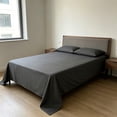 thumbnail image 6 of Tarmeek Flat Sheet Queen Size 63.0"x90.6" - Solid Color Comfortable Bed Sheet, Water Resistant & Easy Care Mattress Protector, Soft & Breathable Microfiber, Light Grey, 6 of 6