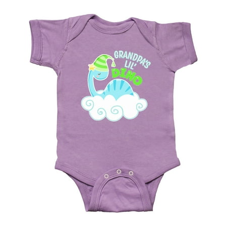 

Inktastic Grandpa s Lil Dino with Cute Blue Baby Dinosaur Gift Baby Boy or Baby Girl Bodysuit