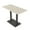 Natural Eucalyptus w/Matte Black Base, variant on 70" Large Rectangle Bistro Height Table Double Metal Base Bar Table