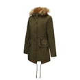 thumbnail image 6 of Winter Jackets for Women Women Winter Elegant Waist Detailing Mid Length Thickened Warm Coat Winter Coats for Women, 6 of 7