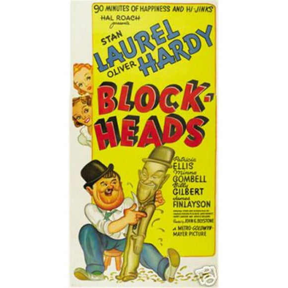 Hot Stuff Enterprise 7787-12x18-LM Blockheads Laurel and Hardy Poster