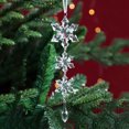 thumbnail image 4 of CSChome Christmas Snowflake Ornament Creative Snowflake Ornament: Transparent Shatterproof Acrylic Pendant (3Pcs with Lanyard, Hanging Decor), 4 of 7