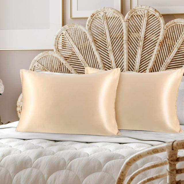 Unique Bargains Satin Pillowcase Zippered Silky Sateen