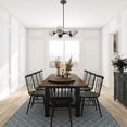 thumbnail image 3 of Prominence Home Stoll Matte Black 5-Light Chandelier with Opal Glass, 3 of 13