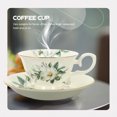 thumbnail image 4 of 1 Set of Ceramic Tea Cup with Saucer Exquisite Milk Mug Ceramic Tableware, 4 of 9