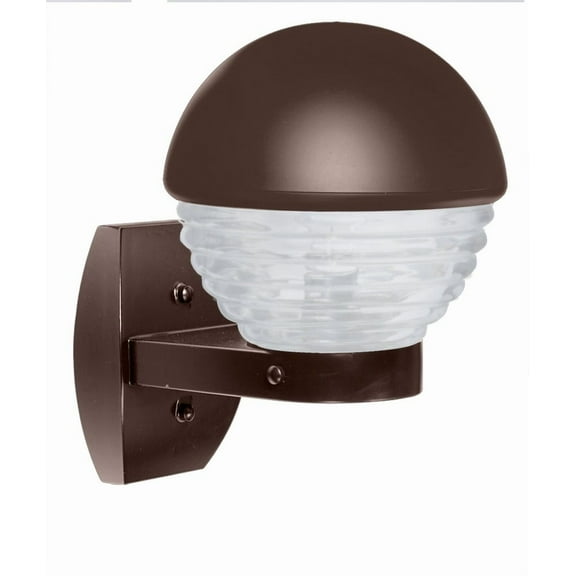 306198-WALL-FR-Besa Lighting-Costaluz 3061 Series-One Light Outdoor Wall Sconce-8.5 Inches Wide by 12 Inches High-Bronze Finish-Frosted Glass Color