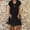 Black, variant on Women's Casual V Neck Button Down Dress for Summer Daily Wear Basic Style Comfortable Flowy Loose Fit Womens Fashion Platform Comparable Style Brown S