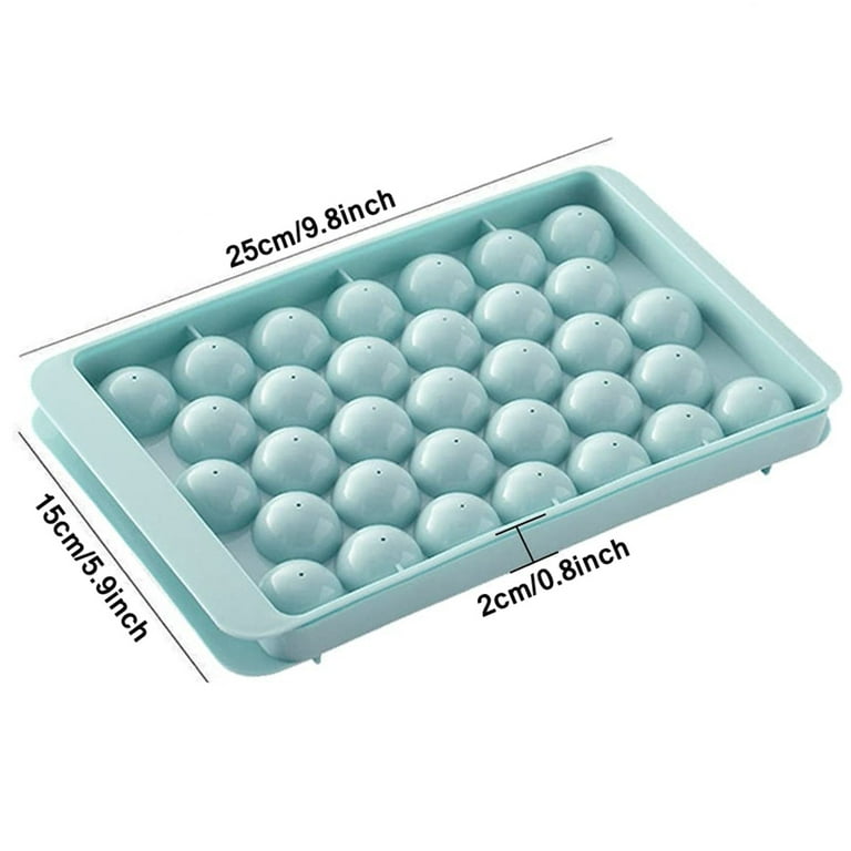 Plastic Molds Ice Tray,3D Round Ice Molds,Home Bar Party Use Round Ball Ice  Cube Makers Kitchen DIY Moulds,3Pcs,Blue 