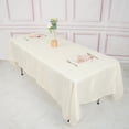 thumbnail image 4 of BalsaCircle Ivory 60" x 102" Accordion Crinkle Taffeta Rectangular Tablecloth Reception, 4 of 8