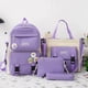 thumbnail image 1 of 4pcs Sets Kawaii Girls Backpack For Student School Bag Teenager Girls Schoolbag Large Capacity Backpack Women Travel Rucksack, 1 of 4