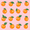 Cute Oranges, variant on Yayeee Wall Clock Battery Operated 9.5" Silent Quartz Non-Ticking for Living Room Decor, Green Floral