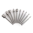 thumbnail image 1 of 10Pcs Tungsten Carbide Burr Bits Set 1/8'' Shank Cutting Carving Routing Bur for Rotary Tool, 1 of 7