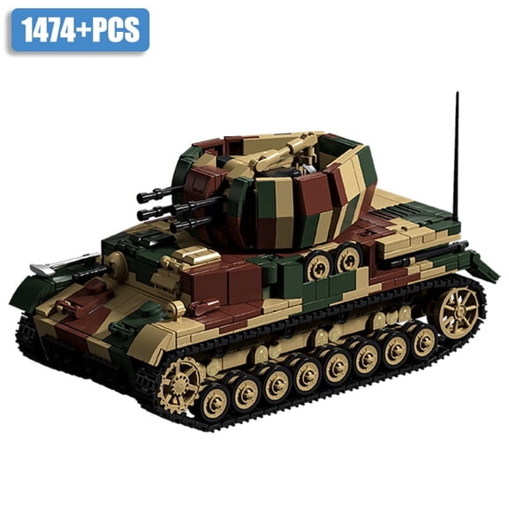 Honchoes Military Tank Building Set Compatible with Lego WW2 Army Tank Model for Adults Boys 1474 Pcs